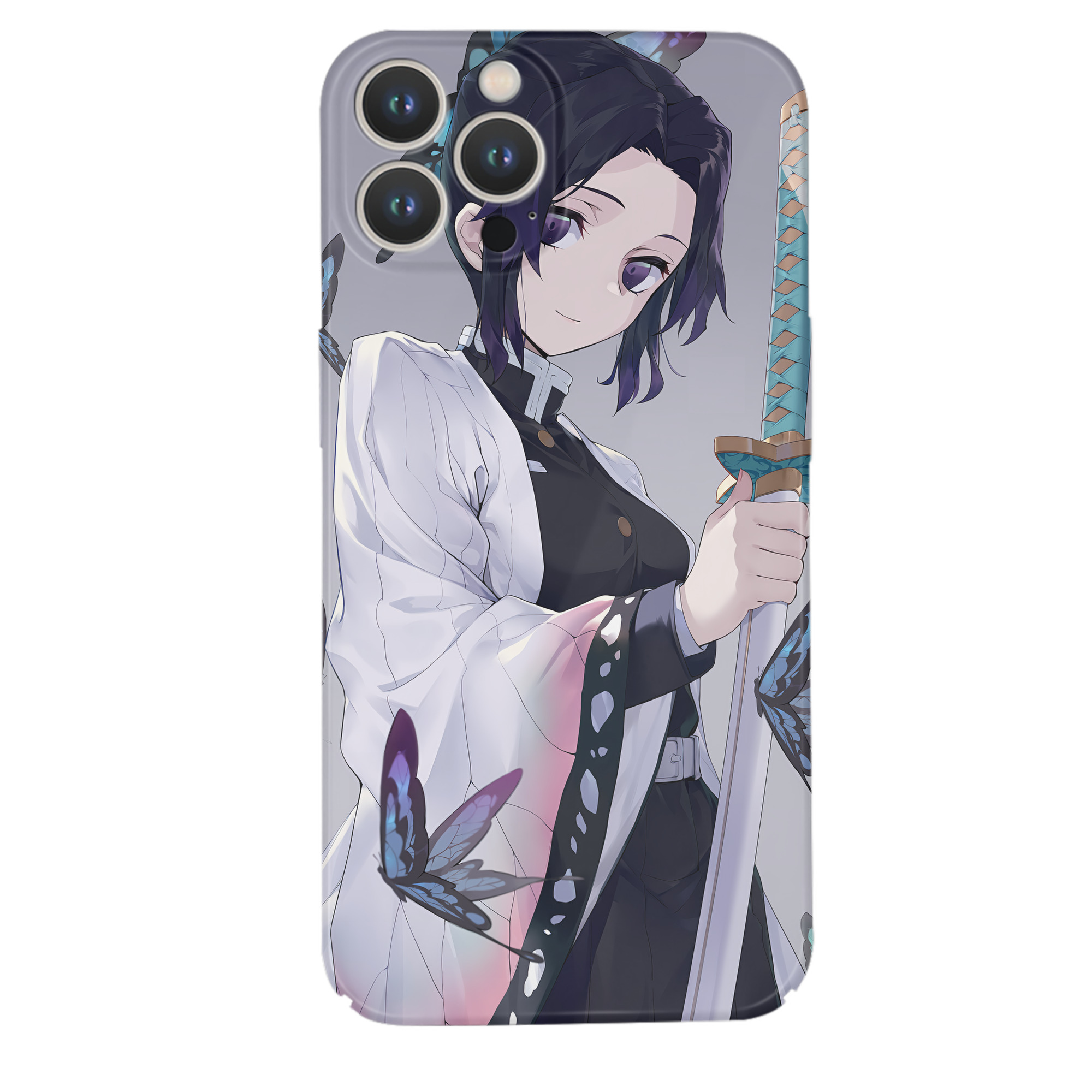 （画像用） 鬼滅の刃（きめつのやいば）蟲柱-胡蝶 しのぶ／こちょう しのぶ Kochou Shinobu 【iPhone 14シリーズ対応】ハードケース